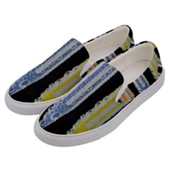 Pencil Colorfull Pattern Men s Canvas Slip Ons by artworkshop