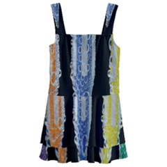 Pencil colorfull pattern Kids  Layered Skirt Swimsuit