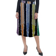 Pencil Colorfull Pattern Classic Velour Midi Skirt  by artworkshop