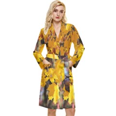 Amazing Arrowtown Autumn Leaves Long Sleeve Velour Robe by artworkshop
