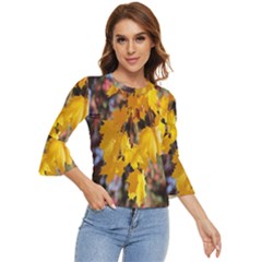 Amazing Arrowtown Autumn Leaves Bell Sleeve Top