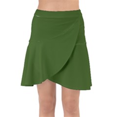 Forest Obsidian Wrap Front Skirt by HWDesign