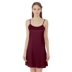 Burgundy Scarlet Satin Night Slip by BohoMe