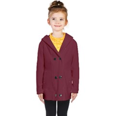 Burgundy Scarlet Kids  Double Breasted Button Coat by BohoMe