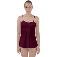 Burgundy Scarlet Babydoll Tankini Set by BohoMe