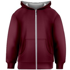 Burgundy Scarlet Kids  Zipper Hoodie Without Drawstring by BohoMe
