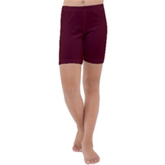 Burgundy Scarlet Kids  Lightweight Velour Capri Yoga Leggings by BohoMe