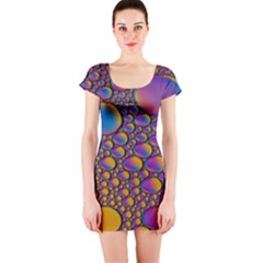 Bubble Color Short Sleeve Bodycon Dress by artworkshop