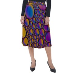 Bubble Color Classic Velour Midi Skirt  by artworkshop