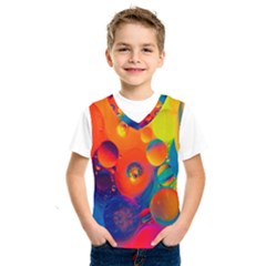 Colorfull Pattern Kids  Basketball Tank Top by artworkshop