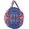 Cobalt arabesque Giant Round Zipper Tote View2