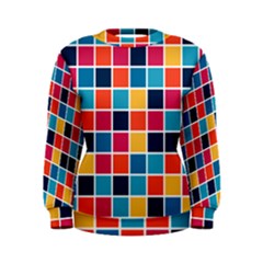 Square Plaid Checkered Pattern Women s Sweatshirt by Ravend