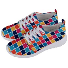 Square Plaid Checkered Pattern Men s Lightweight Sports Shoes by Ravend