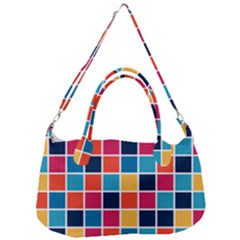 Square Plaid Checkered Pattern Removal Strap Handbag by Ravend