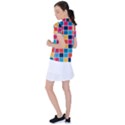 Square Plaid Checkered Pattern Women s Polo Tee View2