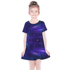 Abstract Colorful Pattern Design Kids  Simple Cotton Dress