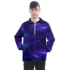 Abstract Colorful Pattern Design Men s Half Zip Pullover by Ravend