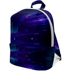 Abstract Colorful Pattern Design Zip Up Backpack by Ravend