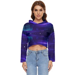 Abstract Colorful Pattern Design Women s Lightweight Cropped Hoodie