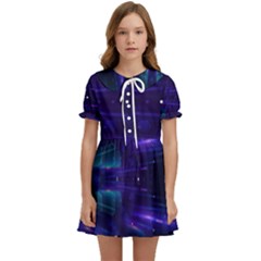 Abstract Colorful Pattern Design Kids  Sweet Collar Dress by Ravend