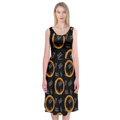 Abstract Pattern Background Midi Sleeveless Dress