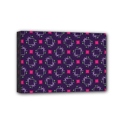 Geometric Pattern Retro Style Mini Canvas 6  X 4  (stretched)