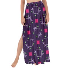 Geometric Pattern Retro Style Maxi Chiffon Tie-up Sarong