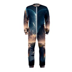 Space Planet Universe Galaxy Moon Onepiece Jumpsuit (kids) by Ravend