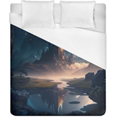 Space Planet Universe Galaxy Moon Duvet Cover (california King Size) by Ravend