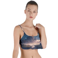 Space Planet Universe Galaxy Moon Layered Top Bikini Top  by Ravend