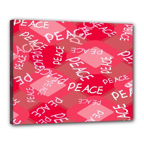 Background Peace Doodles Graphic Canvas 20  X 16  (stretched)