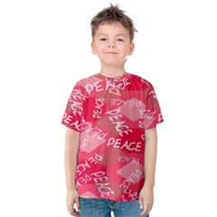 Background Peace Doodles Graphic Kids  Cotton Tee