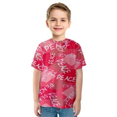 Background Peace Doodles Graphic Kids  Sport Mesh Tee