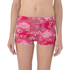 Background Peace Doodles Graphic Boyleg Bikini Bottoms