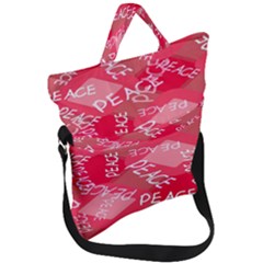 Background Peace Doodles Graphic Fold Over Handle Tote Bag
