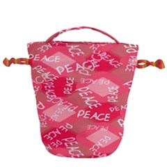 Background Peace Doodles Graphic Drawstring Bucket Bag