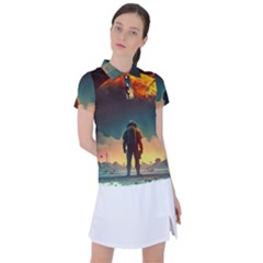 Leadership Alien Soldier Warrior Fantasy Women s Polo Tee