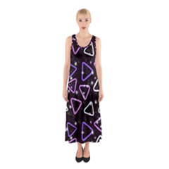 Abstract Background Graphic Pattern Sleeveless Maxi Dress