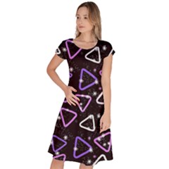 Abstract Background Graphic Pattern Classic Short Sleeve Dress