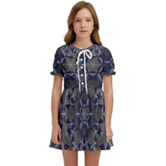 Kaleidoscope Geometric Pattern Kids  Sweet Collar Dress