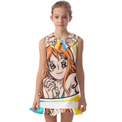 Nami Lovers Money Kids  Pilgrim Collar Ruffle Hem Dress by designmarketalsprey31
