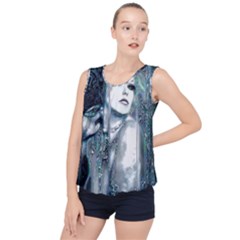 Sapphire Slime Bubble Hem Chiffon Tank Top by MRNStudios