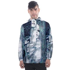 Sapphire Slime Men s Front Pocket Pullover Windbreaker by MRNStudios