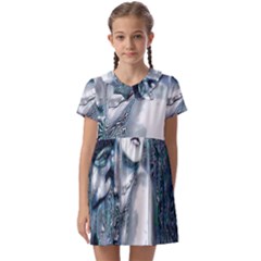 Sapphire Slime Kids  Asymmetric Collar Dress by MRNStudios