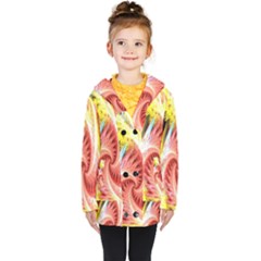 Fractalflowers Kids  Double Breasted Button Coat by Sparkle
