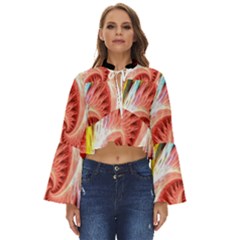 Fractalflowers Boho Long Bell Sleeve Top by Sparkle