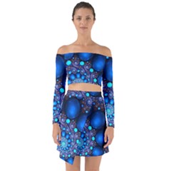 Digitalart Balls Off Shoulder Top With Skirt Set by Sparkle