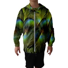 Digitalart  Waves Kids  Hooded Windbreaker by Sparkle