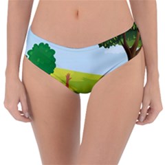 Mother And Daughter Yoga Art Celebrating Motherhood And Bond Between Mom And Daughter  Reversible Classic Bikini Bottoms