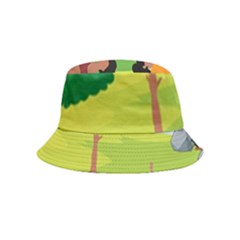 Mother And Daughter Yoga Art Celebrating Motherhood And Bond Between Mom And Daughter  Inside Out Bucket Hat (kids)